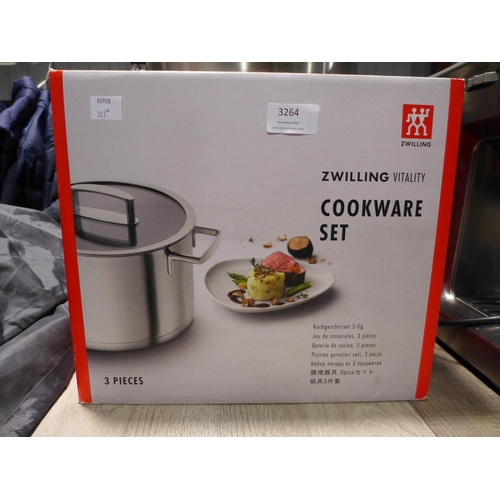 3264 - Zwilling Cookware Set   (313-138)   * This lot is subject to vat