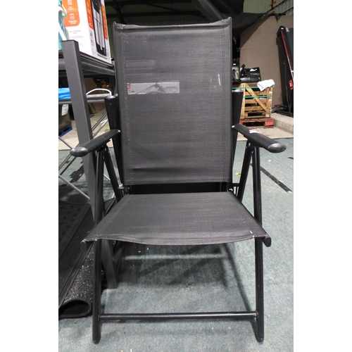 3277 - 3 x Black Folding Garden Chairs  (313-249,250,d251)  * This lot is subject to vat