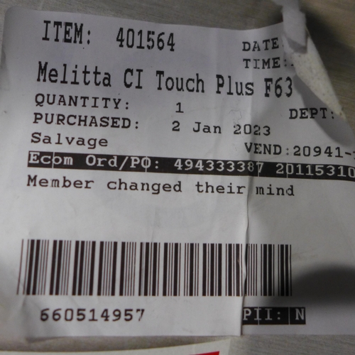 3312 - Melitta Ci Touch Plus Sandy Grey Coffee Machine, Original RRP £520.83+ vat        (313-266)   * This... 