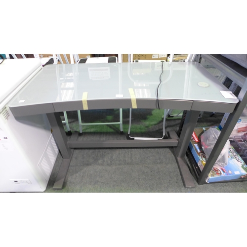 3348 - Prescott Grey Height Adjustable Tech Desk, Original RRP £259.99 + vat       (313-14)   * This lot is... 