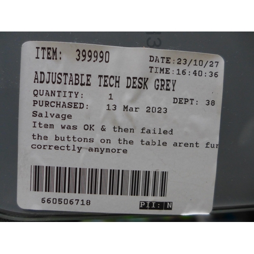 3348 - Prescott Grey Height Adjustable Tech Desk, Original RRP £259.99 + vat       (313-14)   * This lot is... 