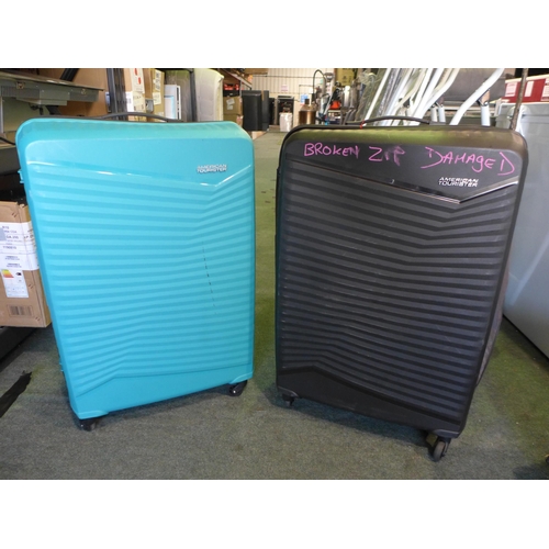 3352 - Two American Tourister Jetdriver Large 79cm Spinner Cases (Damaged)   (313-388)   * This lot is subj... 