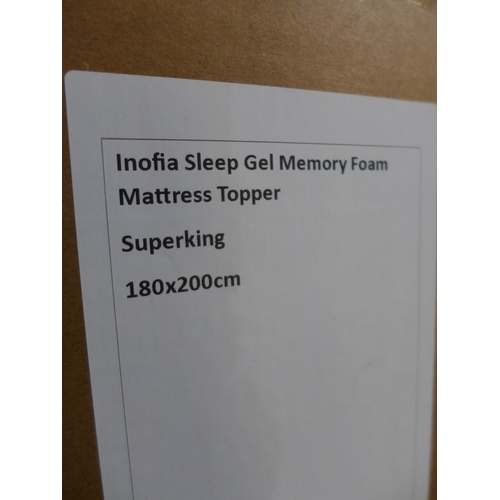 3392 - Inofia Superking Sleep Gel Memory Foam Mattress Topper