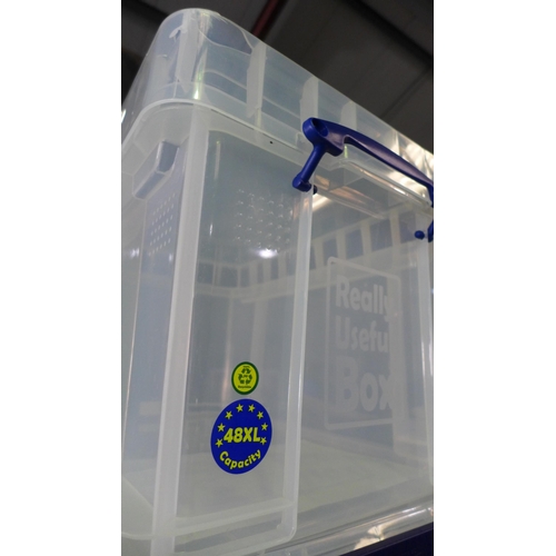 3398 - Two mixed size plastic storage containers