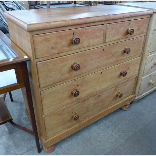 104 - A Victorian pine chest of drawers