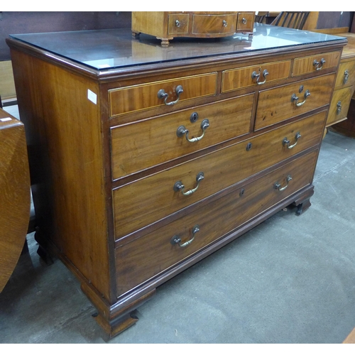 108 - A George IV inlaid mahogany chest of drawers