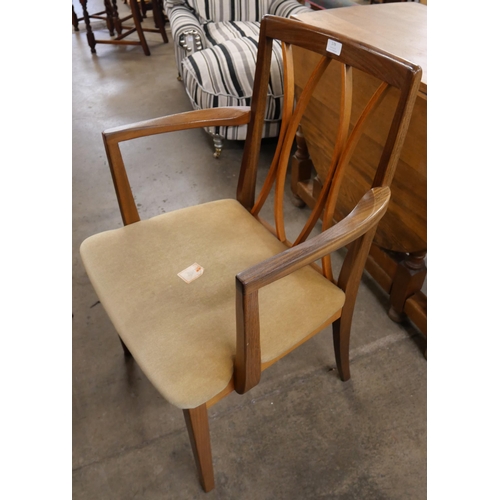 178 - A pair of Meredew teak dining chairs and a G-Plan Fresco dining chair