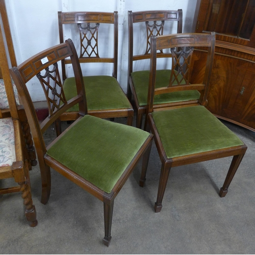 251 - A set of four Regency style mahogany dining chairs