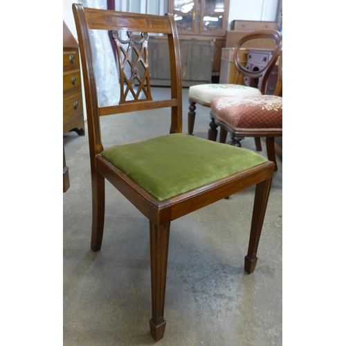 251 - A set of four Regency style mahogany dining chairs