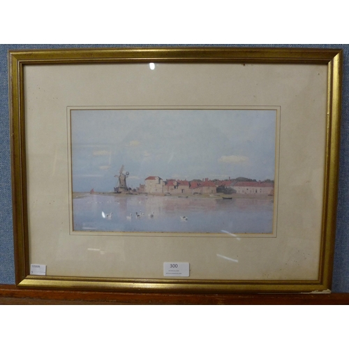 300 - F.G. Cotman, Cley-Next-The-Sea, watercolour, framed