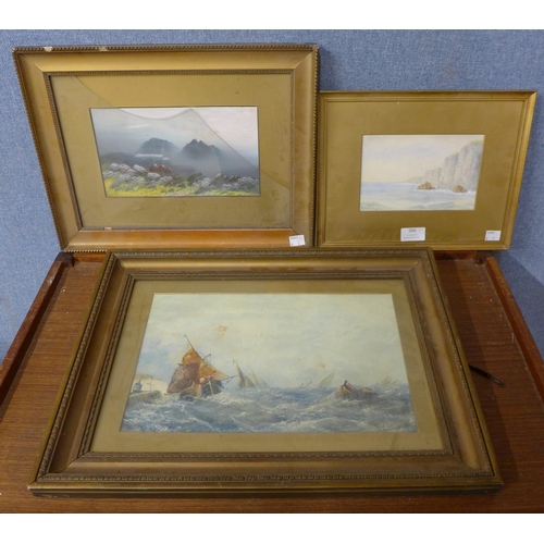 306 - Three assorted English School oil paintings, all framed