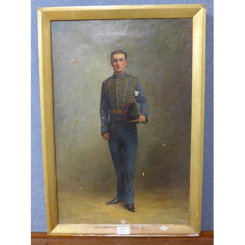 328 - Agnes Mee, portrait of a military gentleman, 1911, oil on canvas, framed