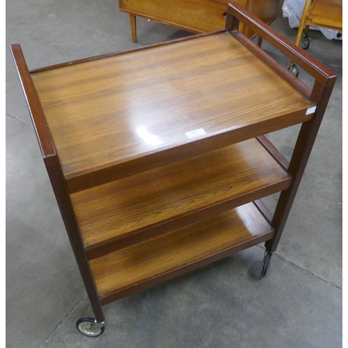 38 - A teak cocktail trolley