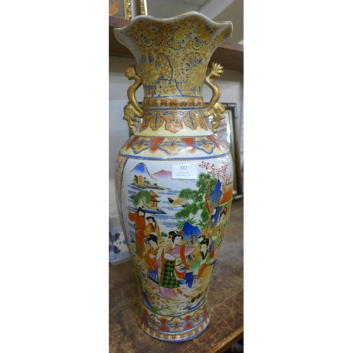 382 - A large oriental famille rose porcelain vase