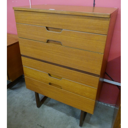 81 - A Uniflex teak chest of drawers