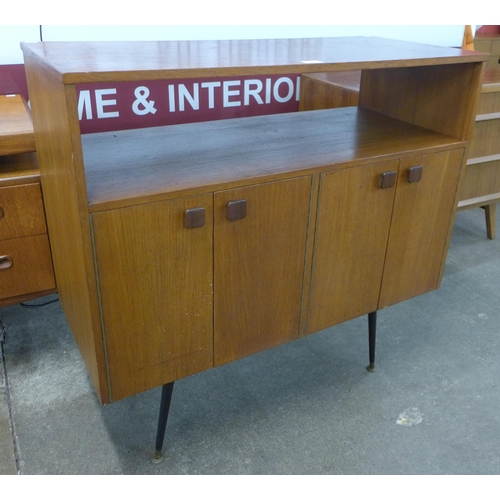 84 - A teak record cabinet