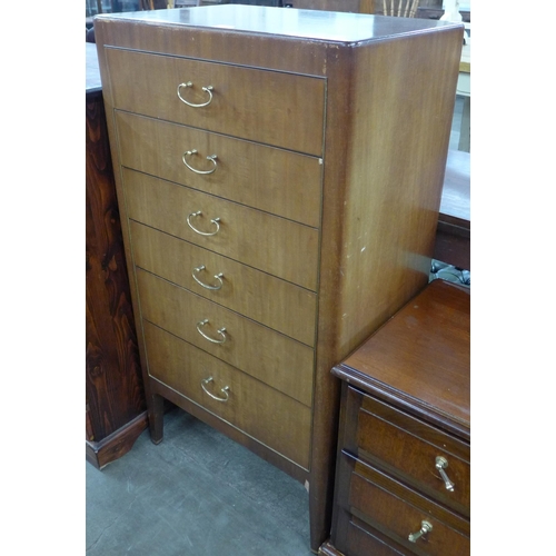 99 - A walnut chest of drawers