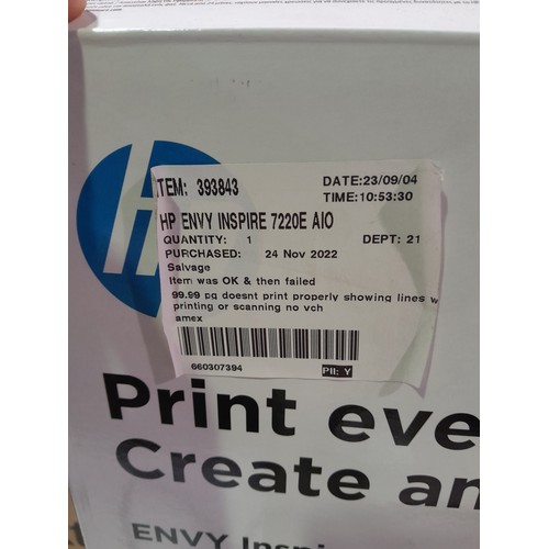 3095 - Hp Envy Inspire 7220E AIO Printer, original RRP £99.99 + VAT  (305-142)    * This lot is subject to ... 