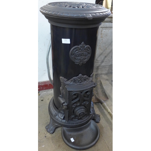 599 - A French Godin cast iron stove