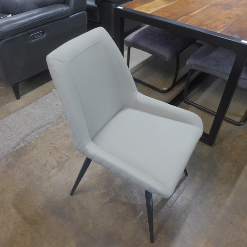 1306 - A Laredo 160cm dining table with four light grey upholstered dining chairs and dark grey bench set *... 