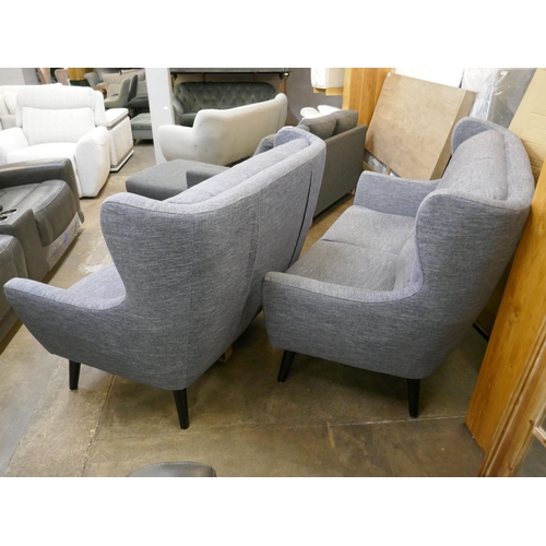 1400 - Pair of Rebecca Piero Thunderstorm blue sofas, ref: 5807706/37301.RRP £1798 *This lot is subject to ... 