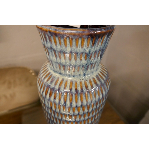 1406 - A large handcrafted fluted vase H43cms (2061013)   *