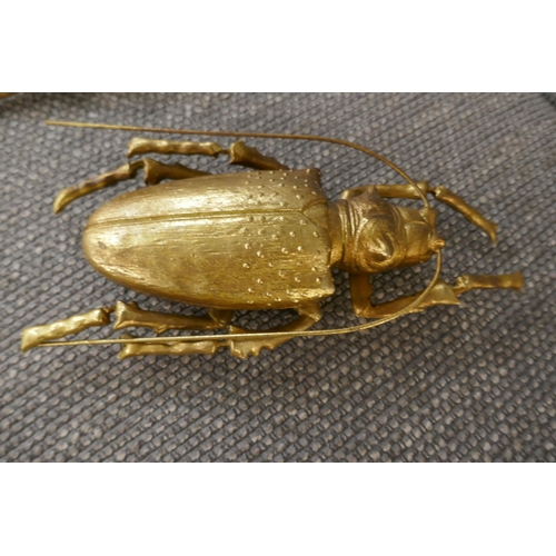 1407 - Two gold ornamental beetles