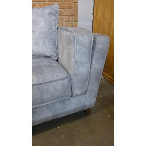 1491 - A Barker & Stonehouse cloud grey velvet four seater sofa RRP £1625