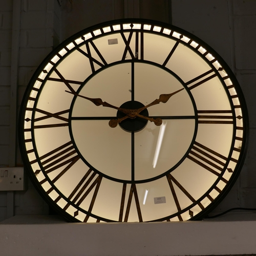 1516 - A large illuminated Westminster wall clock