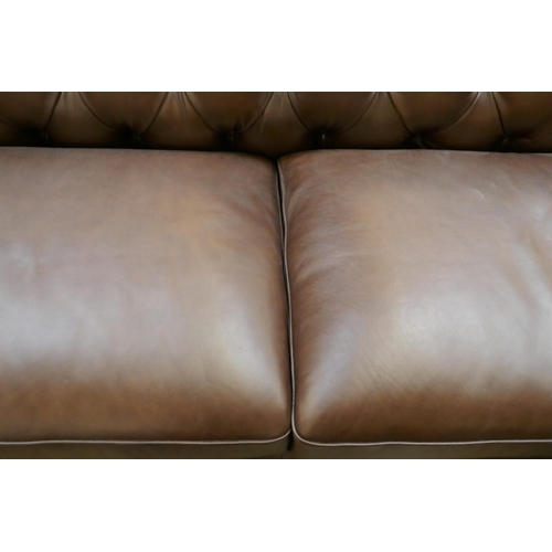 1301 - Allington 3 Str Brown Leather Sofa, original RRP £1666.66 + VAT (4195-22) * This lot is subject to V... 