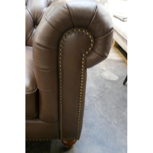 1302 - Allington 3 Str Brown Leather Sofa, original RRP £1666.66 + VAT (4195-41) * This lot is subject to V... 
