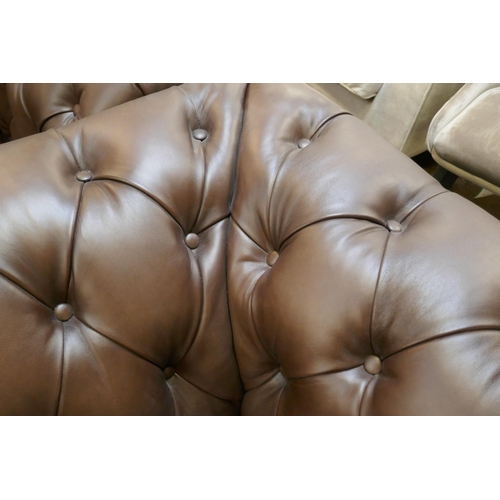 1302 - Allington 3 Str Brown Leather Sofa, original RRP £1666.66 + VAT (4195-41) * This lot is subject to V... 