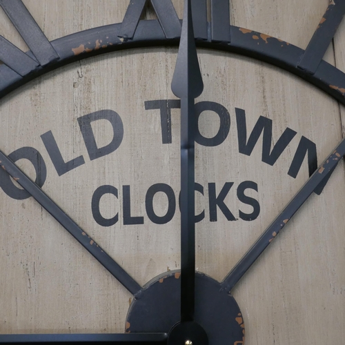 1322 - An Old Town Clocks wall clock