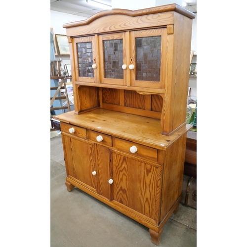 220 - A French pine kitchen dresser