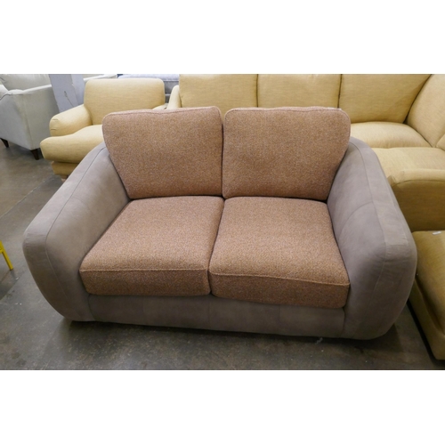 1486 - An Aspen leather/fabric mix two seater sofa