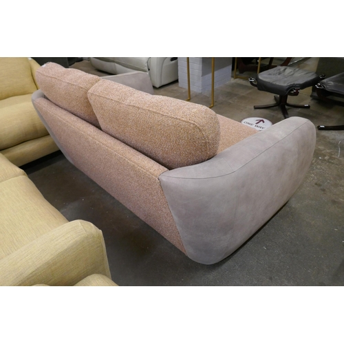 1486 - An Aspen leather/fabric mix two seater sofa