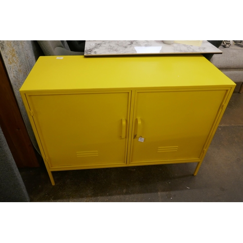 1488 - A large yellow industrial style cabinet