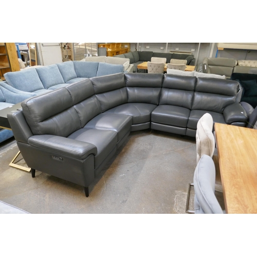 1499 - Grace Grey Leather Corner Power Recliner, original RRP £1583.33 + VAT (4195-35) * This lot is subjec... 