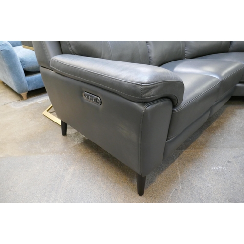 1499 - Grace Grey Leather Corner Power Recliner, original RRP £1583.33 + VAT (4195-35) * This lot is subjec... 