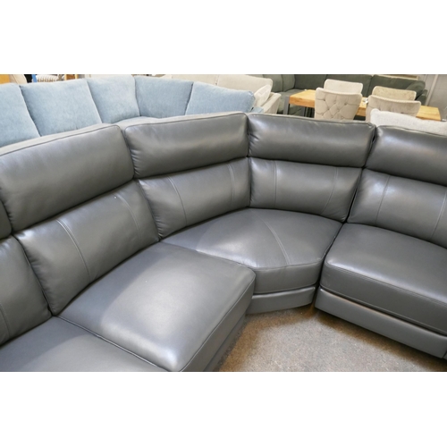 1499 - Grace Grey Leather Corner Power Recliner, original RRP £1583.33 + VAT (4195-35) * This lot is subjec... 