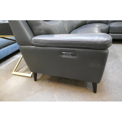 1499 - Grace Grey Leather Corner Power Recliner, original RRP £1583.33 + VAT (4195-35) * This lot is subjec... 