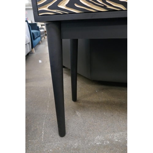 1505 - A two drawer zebra console table