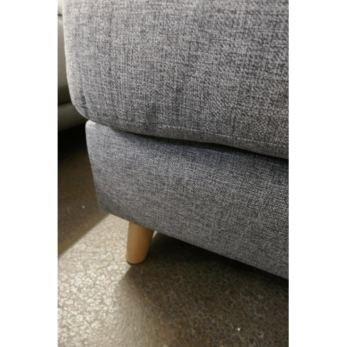 1507 - A compact grey hopsack two seater sofa