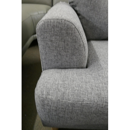 1507 - A compact grey hopsack two seater sofa