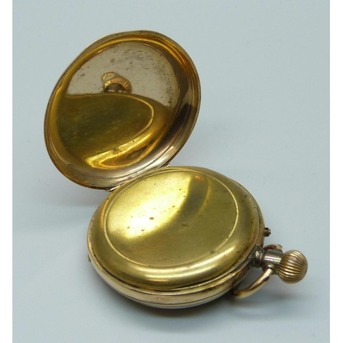 1017 - A yellow metal fob watch