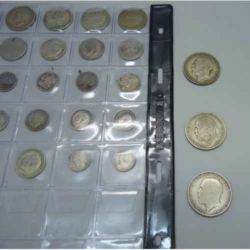 1124 - A collection coins including silver, some drilled