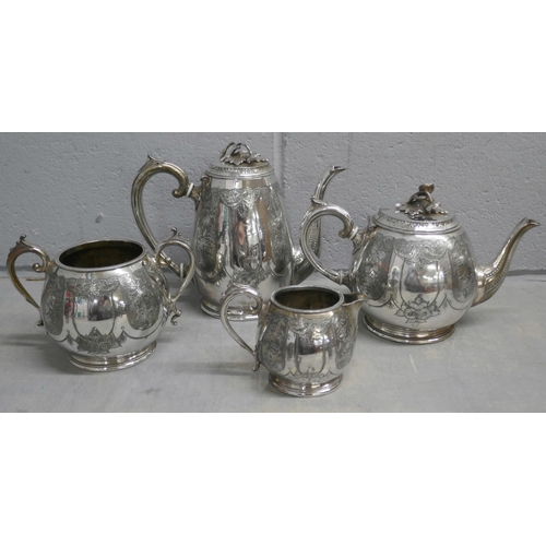 1168 - A four piece silver plated tea service **PLEASE NOTE THIS LOT IS NOT ELIGIBLE FOR POSTING AND PACKIN... 