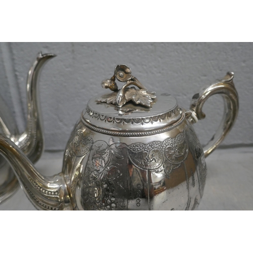 1168 - A four piece silver plated tea service **PLEASE NOTE THIS LOT IS NOT ELIGIBLE FOR POSTING AND PACKIN... 