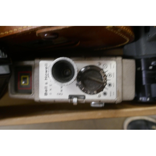 1169 - A box of mixed cameras and a box of mixed cine cameras **PLEASE NOTE THIS LOT IS NOT ELIGIBLE FOR PO... 