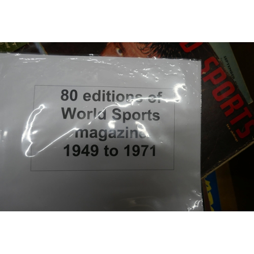 1178 - Eighty editions of World Sports magazine, 1949 to 1971 **PLEASE NOTE THIS LOT IS NOT ELIGIBLE FOR PO... 